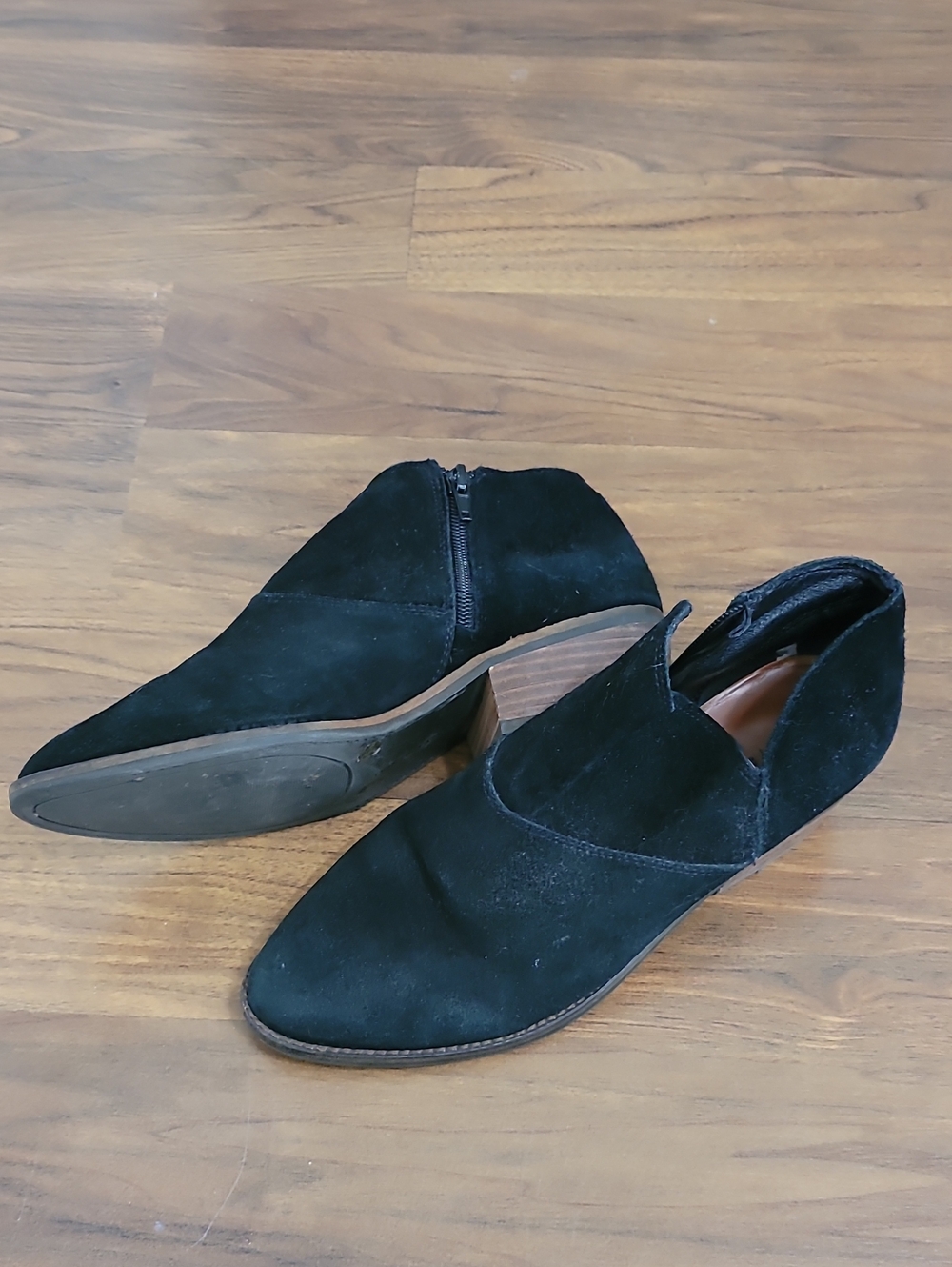 Lucky Brand Black Suede Chukka Boot with Side Zip